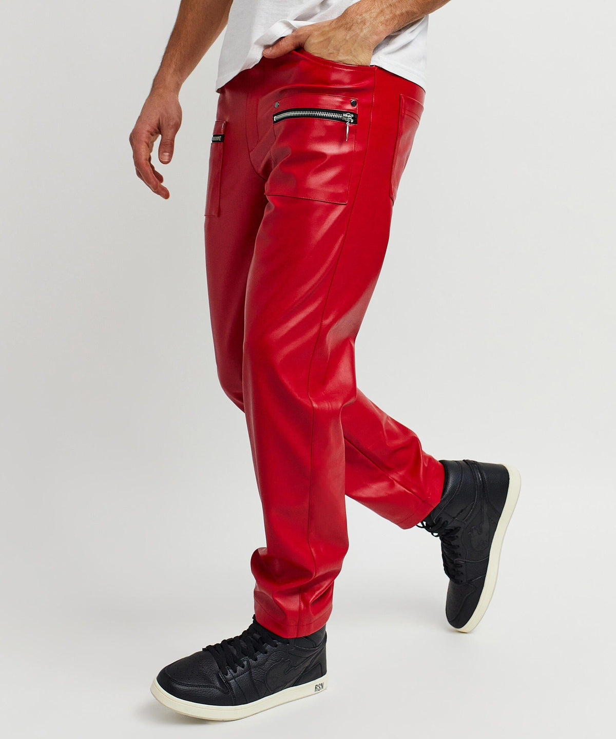 Reason Clothing Trending Tommy Leather Flare Denim