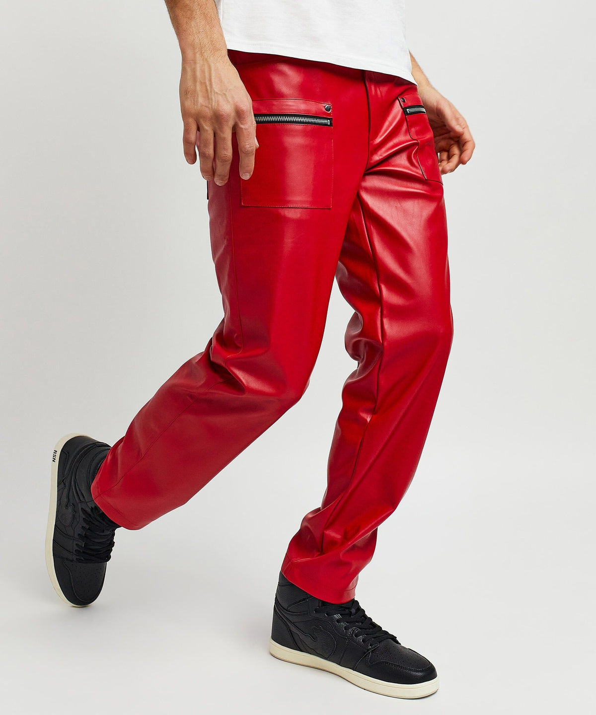 Reason Clothing Trending Tommy Leather Flare Denim
