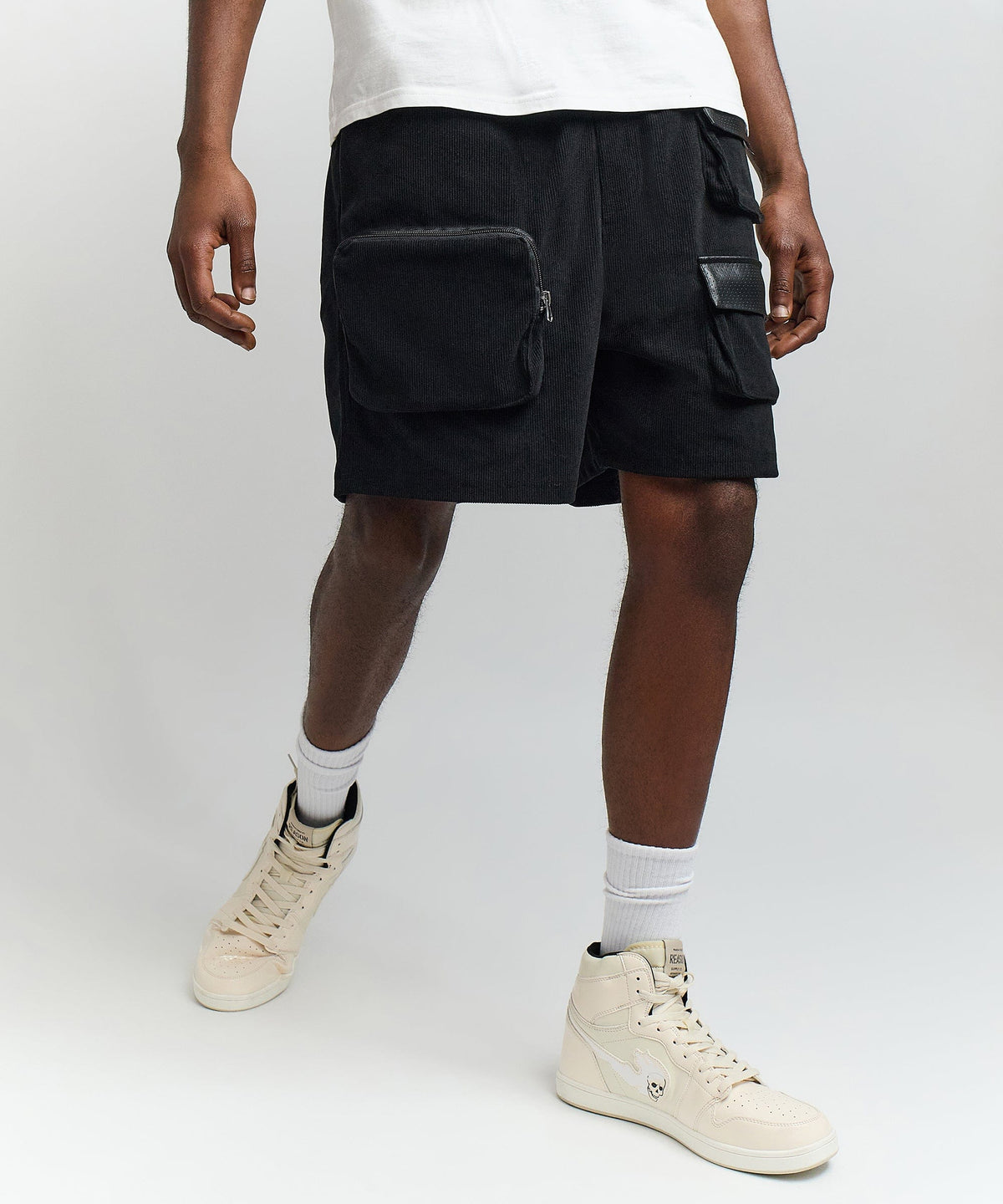 Reason Clothing Hot Sale Utility Shorts - Black