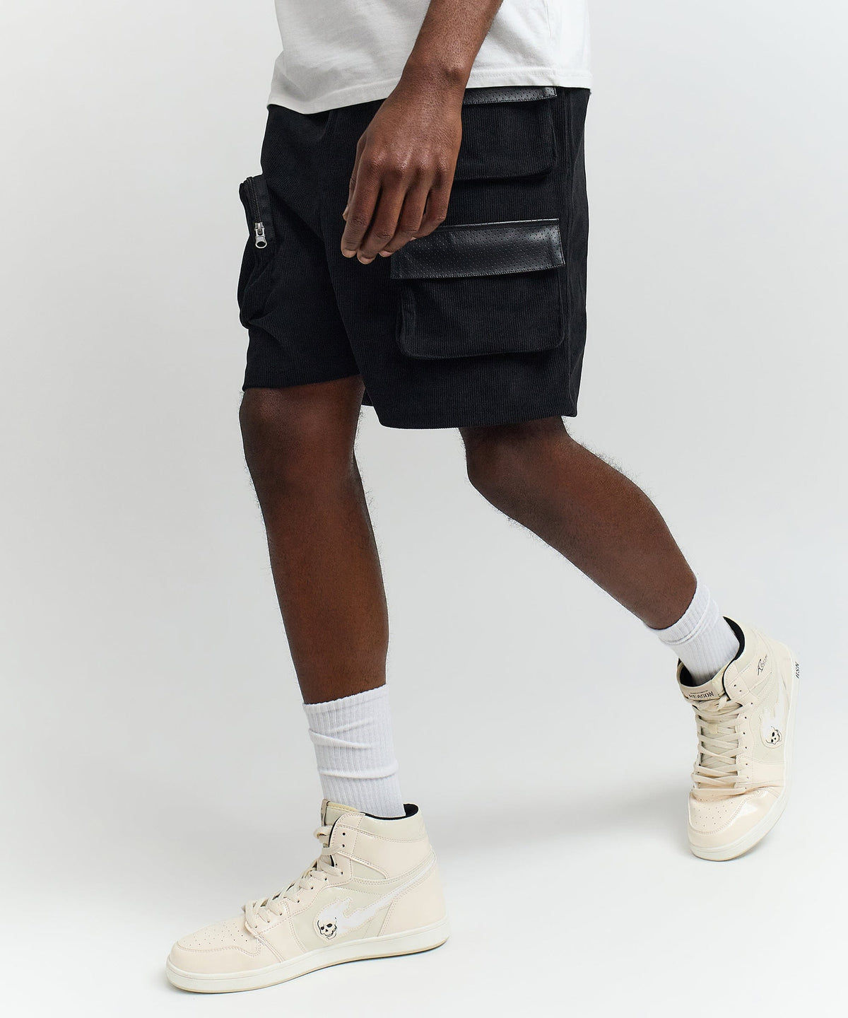 Reason Clothing Hot Sale Utility Shorts - Black