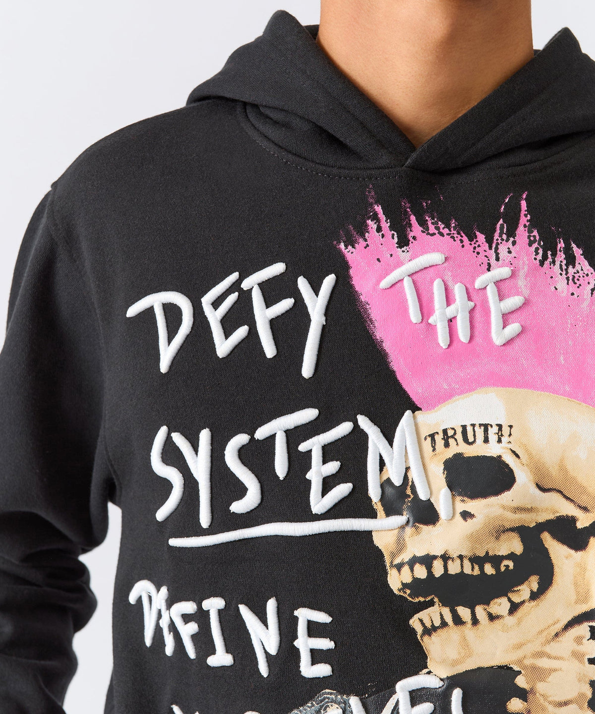 Reason Clothing Trusted Define Embroidered Hoodie - Black