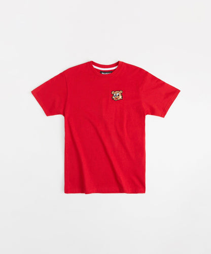 Reason Clothing Latest Cub Chenille Patched Short Sleeve Tee - Red