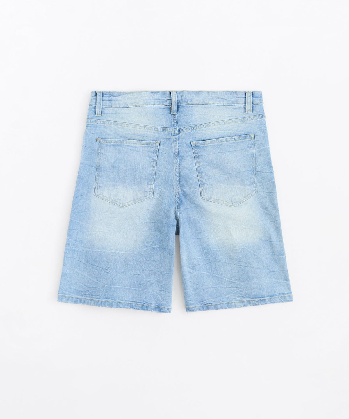 Reason Clothing Quality Dunes Rip and Repaired Denim Shorts - Medium Blue