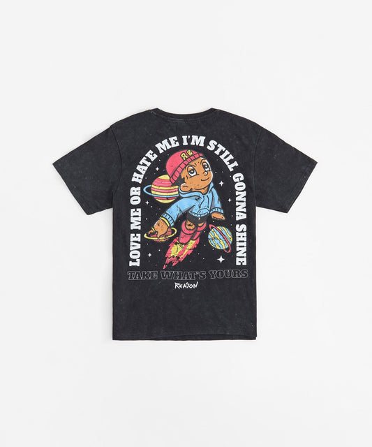 Reason Clothing Latest Reason Boy Embroidered Short Sleeve Tee - Black