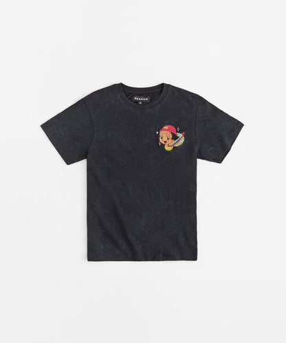 Reason Clothing Latest Reason Boy Embroidered Short Sleeve Tee - Black