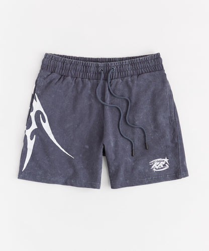 Reason Clothing Premium Washed Out Athletic Fit Short - Navy