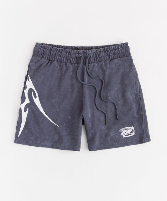 Reason Clothing Premium Washed Out Athletic Fit Short - Navy