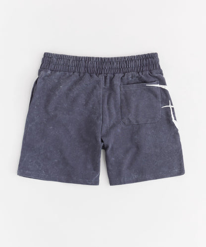 Reason Clothing Premium Washed Out Athletic Fit Short - Navy
