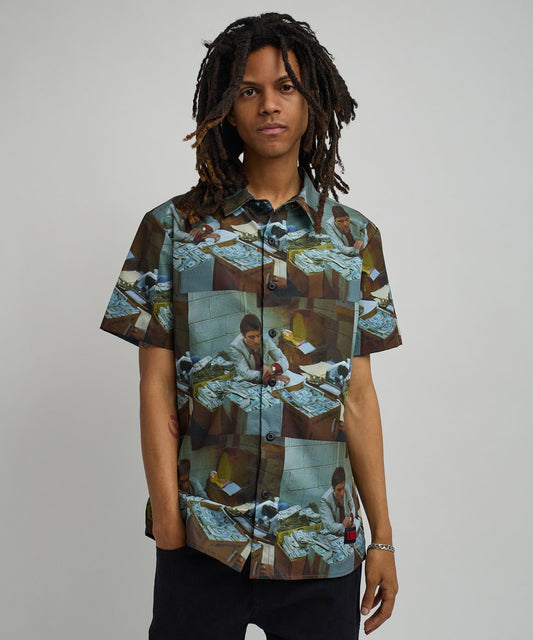 Reason Clothing Top Pick Scarface Money Woven Shirt