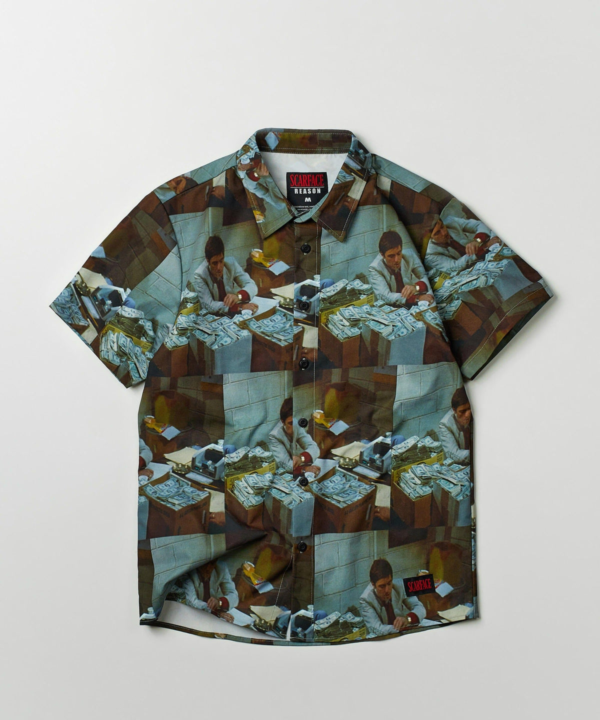 Reason Clothing Top Pick Scarface Money Woven Shirt