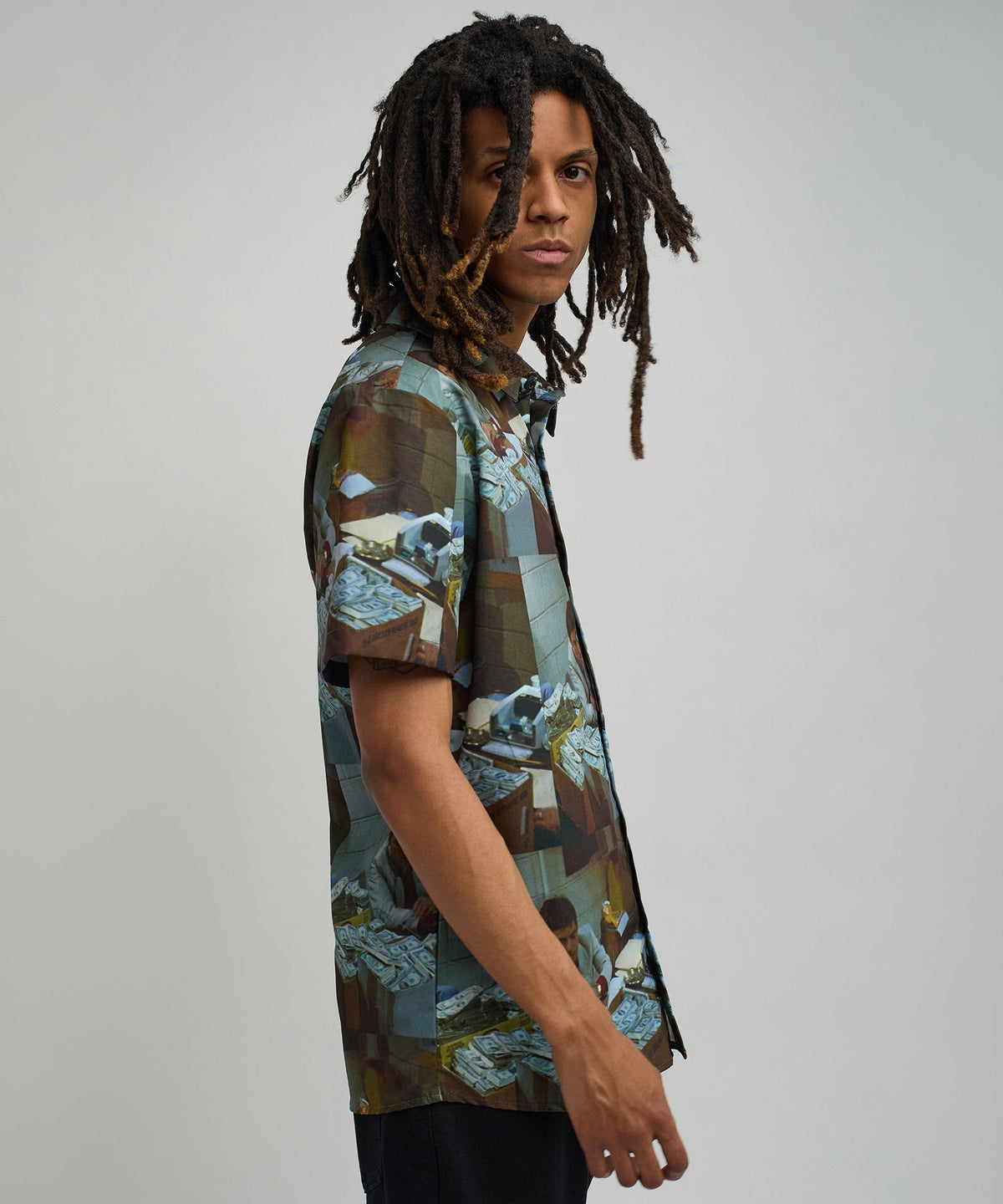 Reason Clothing Top Pick Scarface Money Woven Shirt