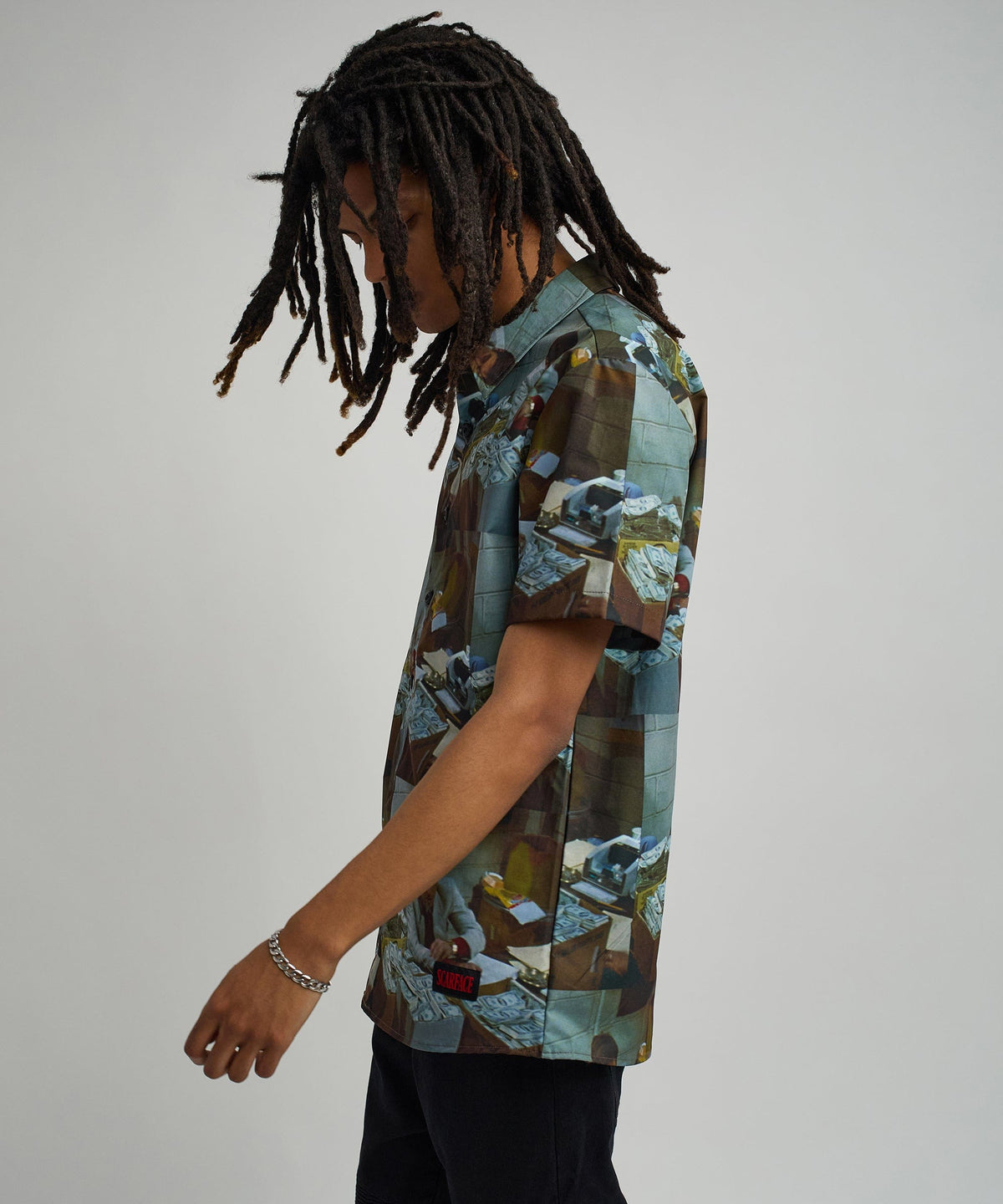 Reason Clothing Top Pick Scarface Money Woven Shirt