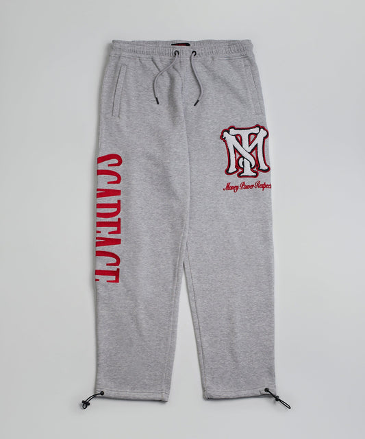 Reason Clothing Best Seller Scarface Mpr Varsity Flare Pant - Grey