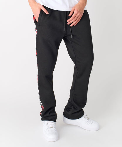 Reason Clothing Exclusive Heartless Flare Fleece Pant