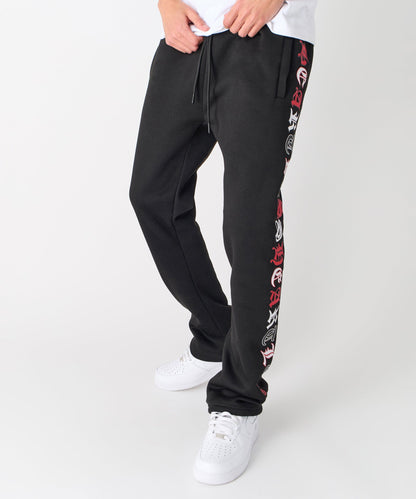 Reason Clothing Exclusive Heartless Flare Fleece Pant