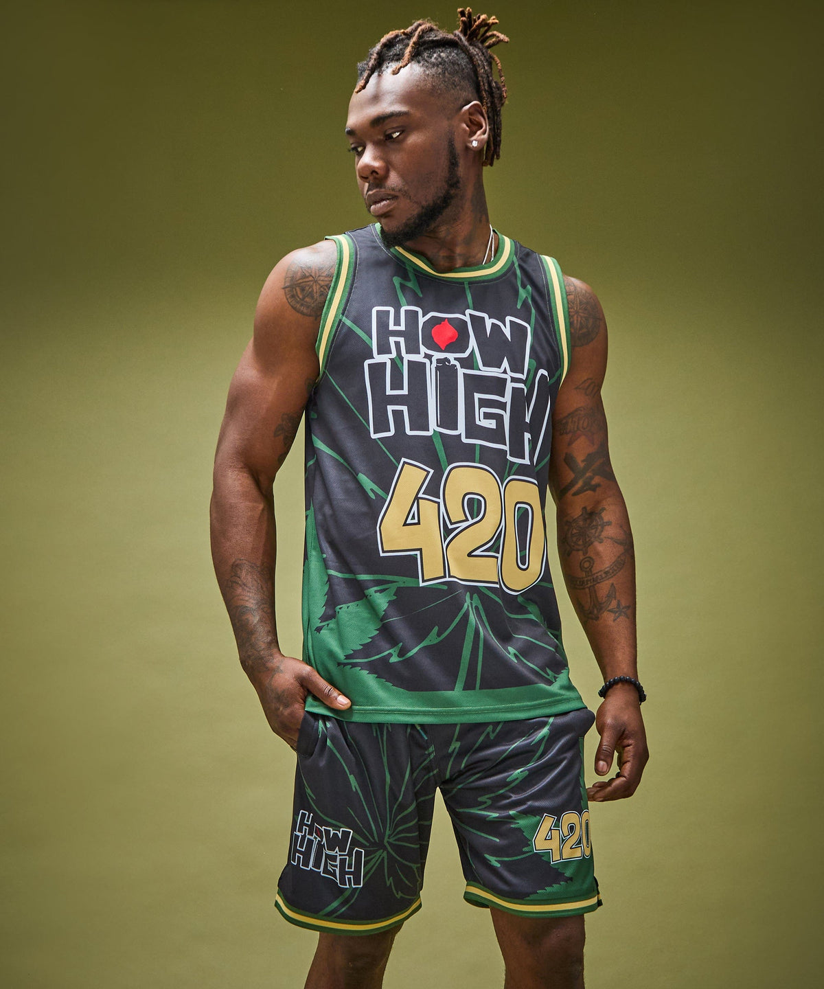 Reason Clothing Featured How High Basketball Short - Black