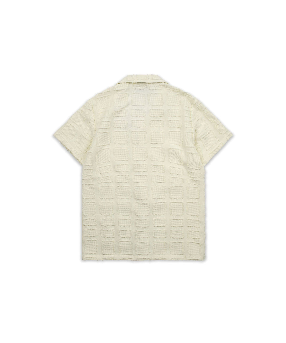 Reason Clothing Smart Buy Textured Blocked Button Down Shirt - Cream