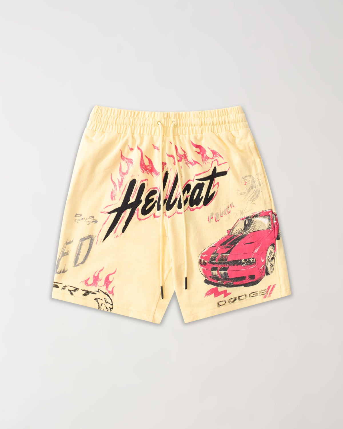 Reason Clothing Recommended Dodge Hellcat Fleece Short - Tan