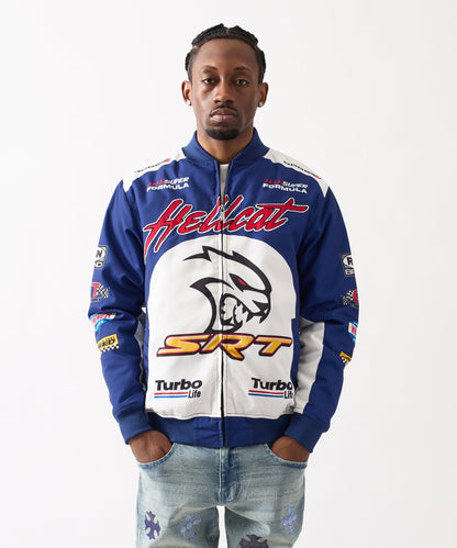 Reason Clothing Best Price Dodge Hellcat Racing Full Zip Jacket - Blue
