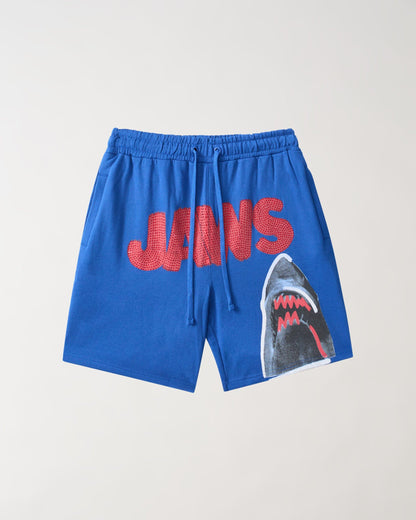 Reason Clothing Sale Jaws Fleece Short - Blue