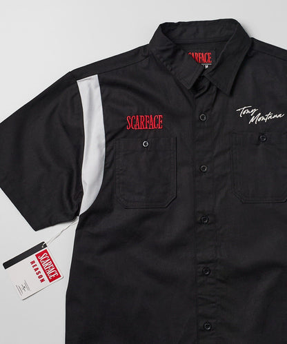Reason Clothing Hot Sale Scarface Tony Montana Mechanics Shirt