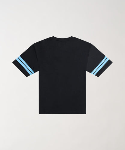 Reason Clothing Everyday Plus Size Football Short Sleeve Tee - Black