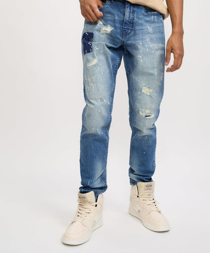 Reason Clothing Best Seller Winter Canyon Denim Pant - Dark Blue
