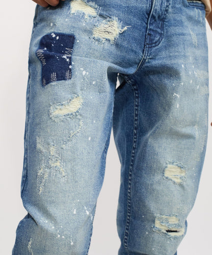 Reason Clothing Best Seller Winter Canyon Denim Pant - Dark Blue
