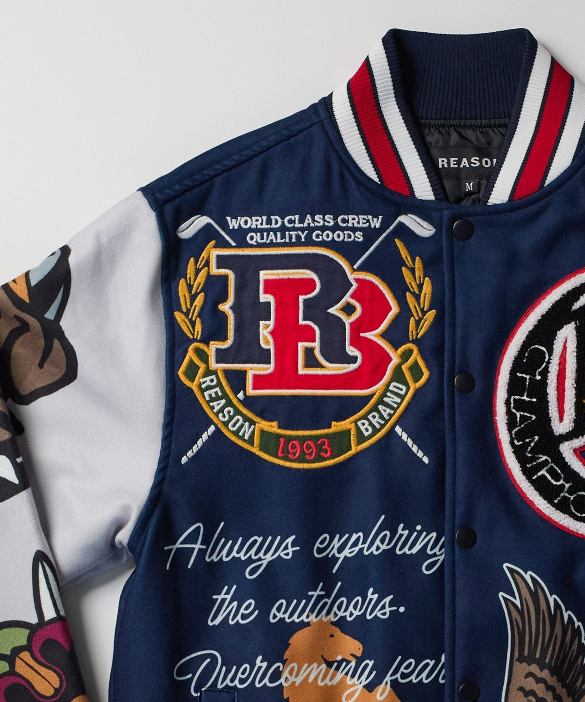 Reason Clothing Hot Sale Fearless Varsity Jacket