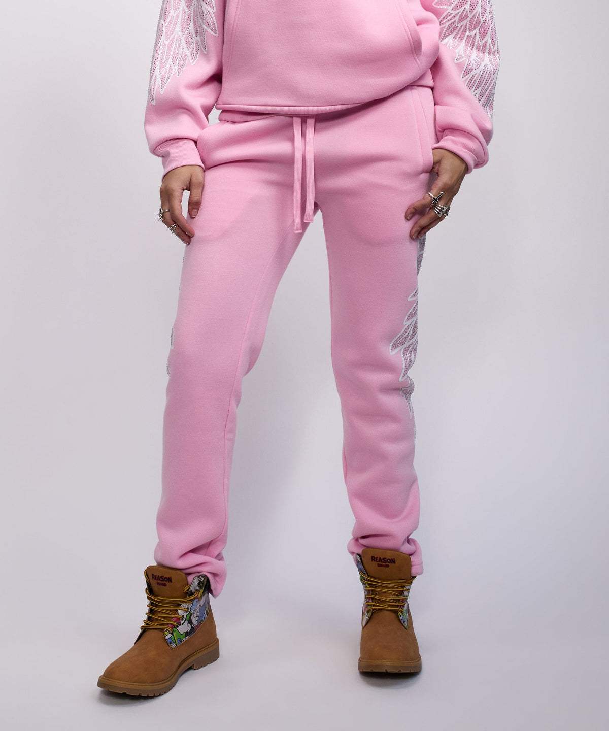 Reason Clothing Great Value Fly Higher Rhinestone Jogger