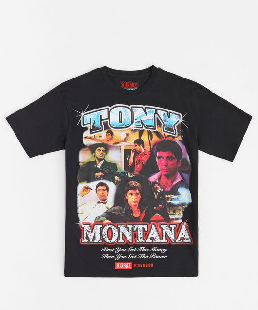 Reason Clothing Latest Plus Size Scarface Who To Trust Short Sleeve Tee - Black