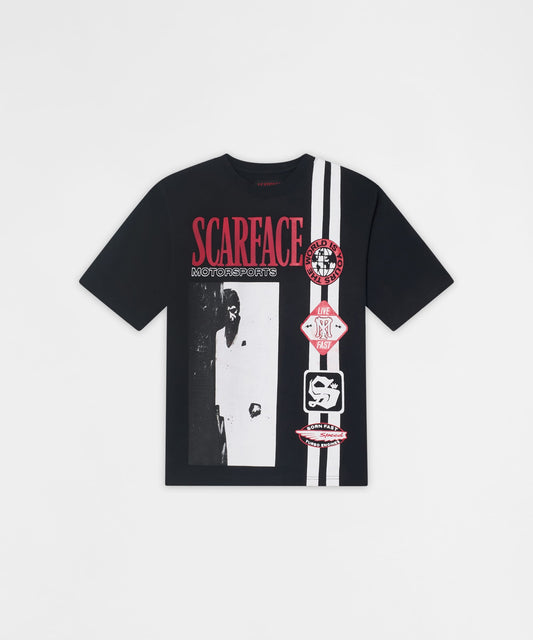 Reason Clothing Classic Plus Size Scarface Tony Vintage Short Sleeve Tee - Black