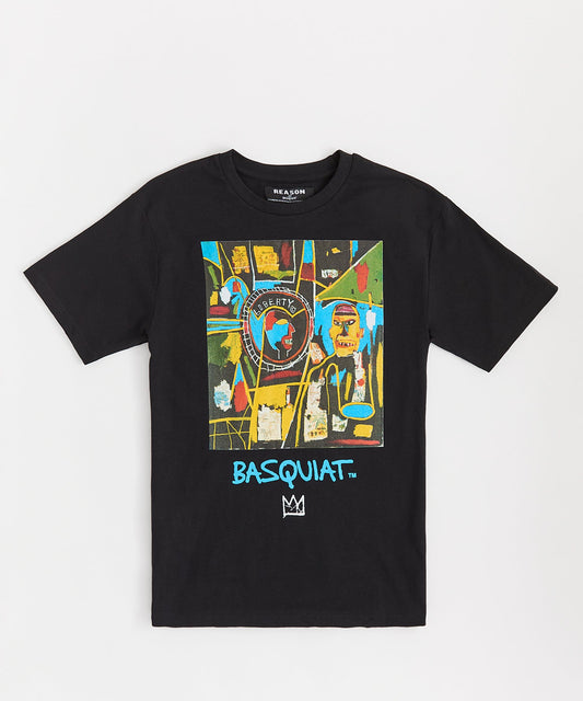 Reason Clothing New Basquiat Two Sided Coin Tee - Black