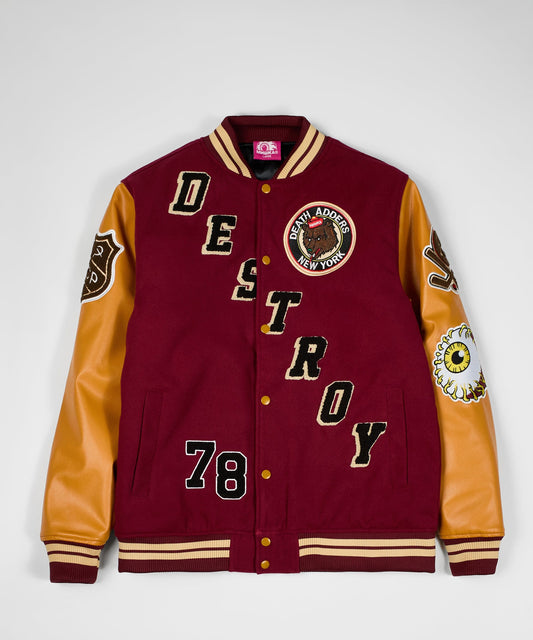 Reason Clothing Customer Favorite Destroy Varsity Jacket