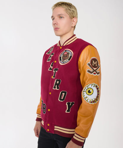Reason Clothing Customer Favorite Destroy Varsity Jacket