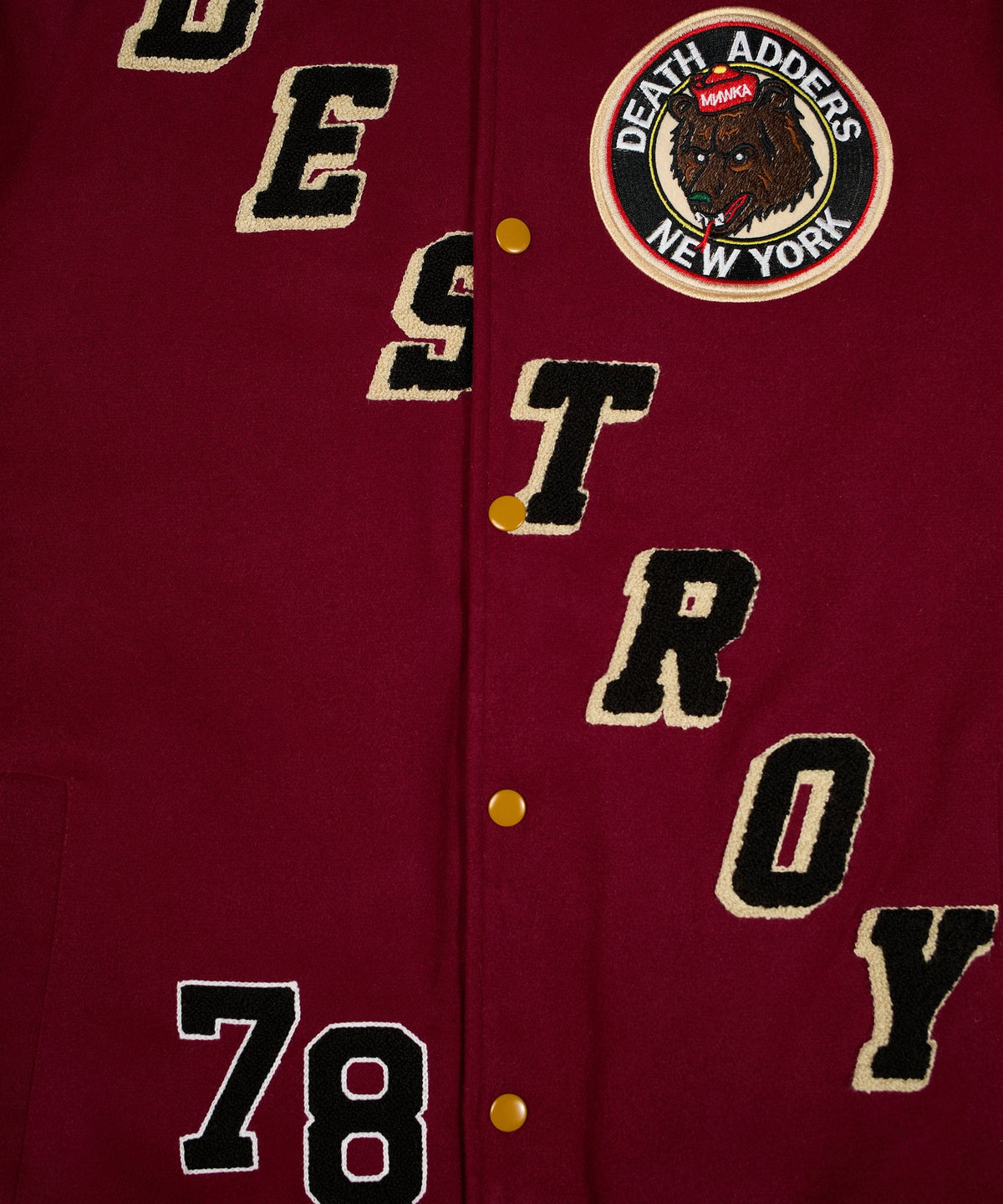 Reason Clothing Customer Favorite Destroy Varsity Jacket