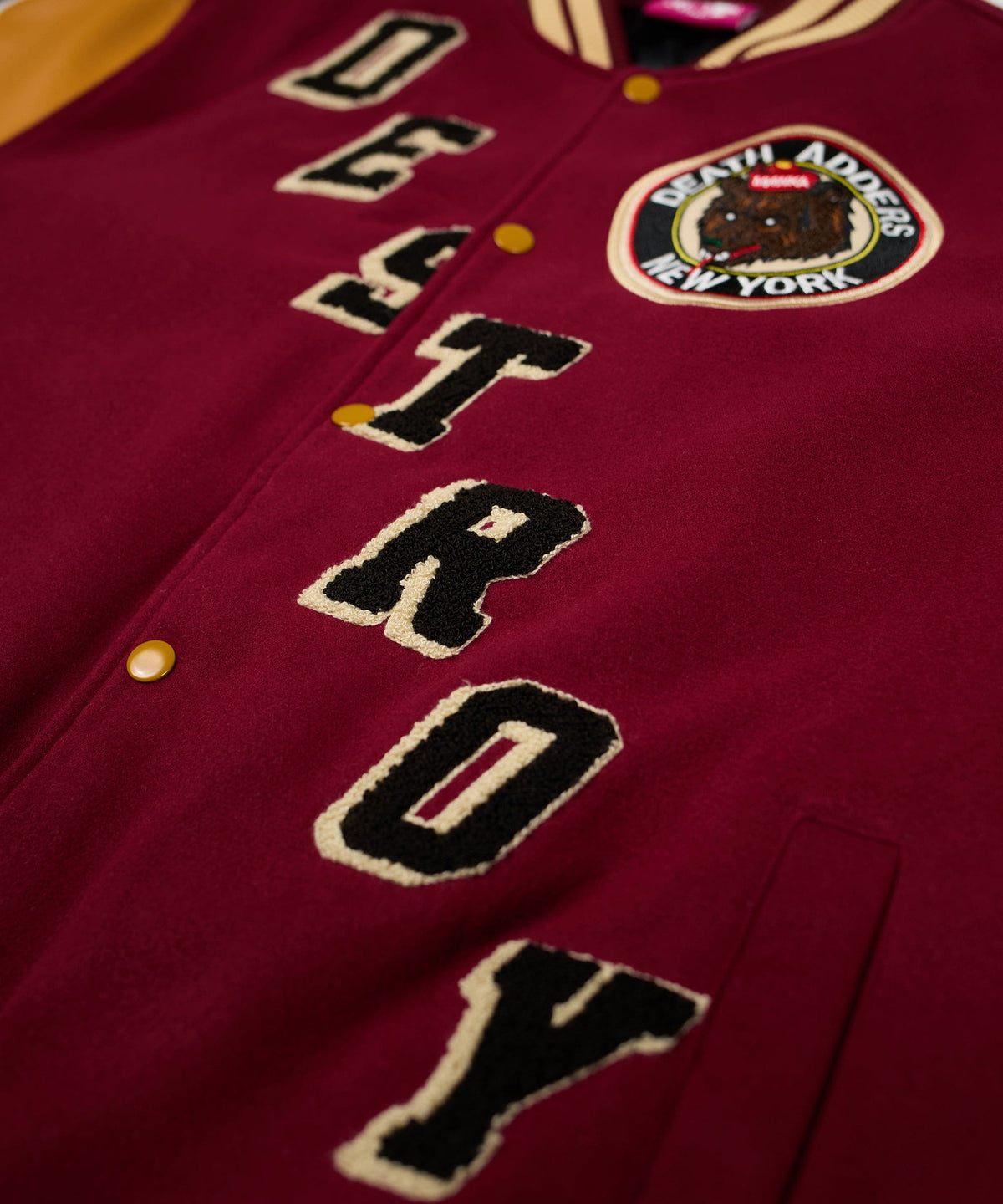 Reason Clothing Customer Favorite Destroy Varsity Jacket