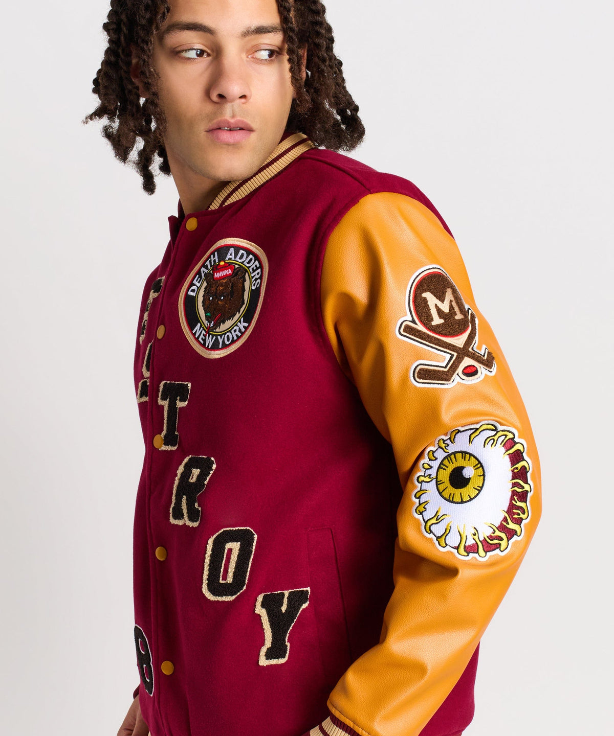Reason Clothing Customer Favorite Destroy Varsity Jacket