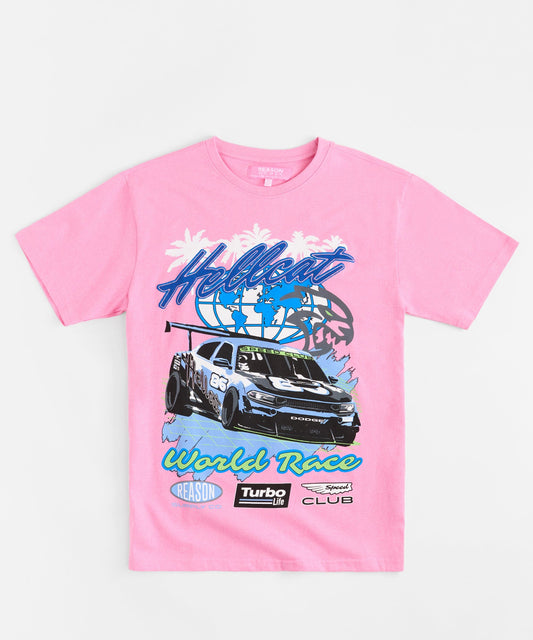 Reason Clothing Essential Hellcat Racing Box Tee - Light Purple