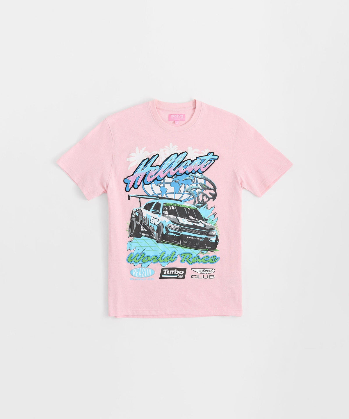 Reason Clothing Exclusive Hellcat Racing Box Tee - Pink