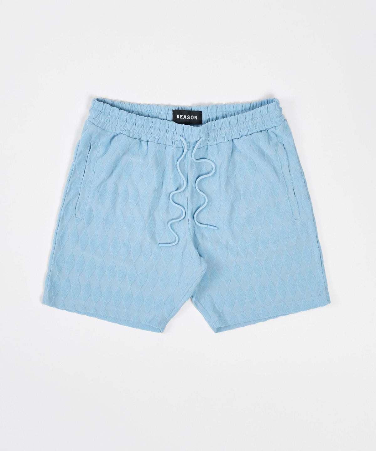 Reason Clothing Great Value Diamond Plate Towel Short - Light Blue