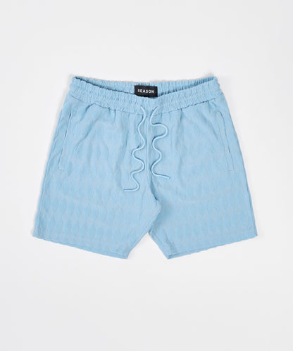Reason Clothing Great Value Diamond Plate Towel Short - Light Blue