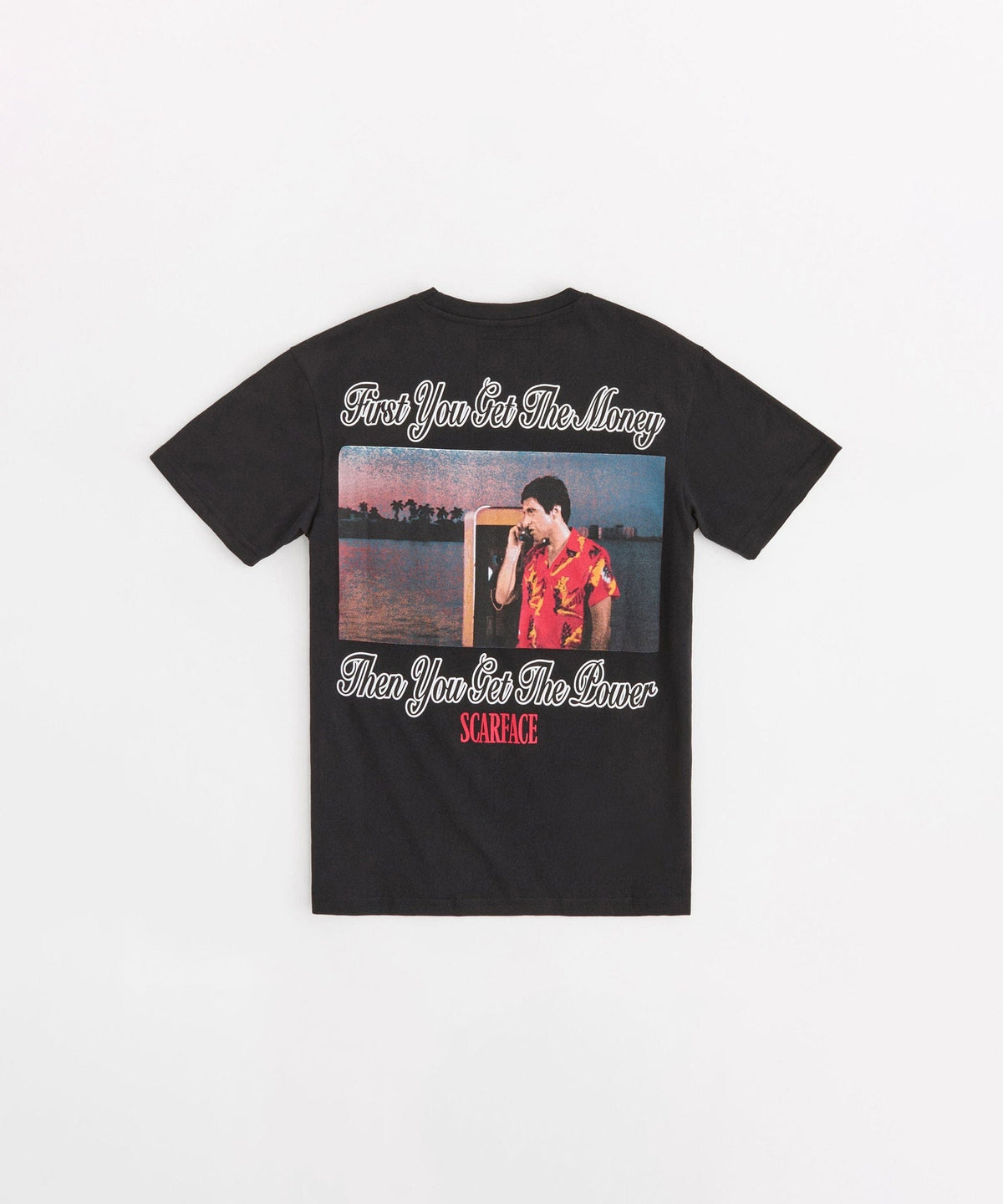 Reason Clothing Popular Scarface Power Embroidered Tee - Black