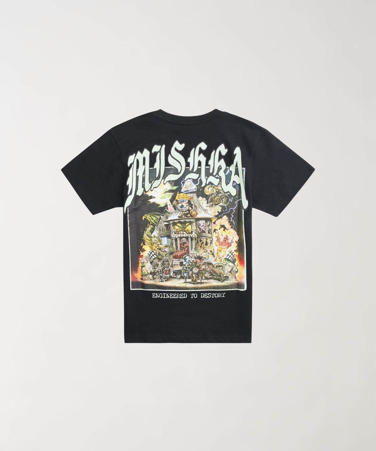 Reason Clothing Hot Sale Mishka Haunted Short Sleeve Tee - Black