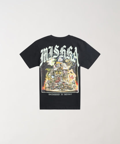 Reason Clothing Hot Sale Mishka Haunted Short Sleeve Tee - Black