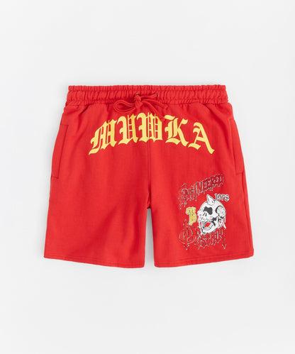 Reason Clothing Smart Buy Mishka Old English Fleece Shorts - Red