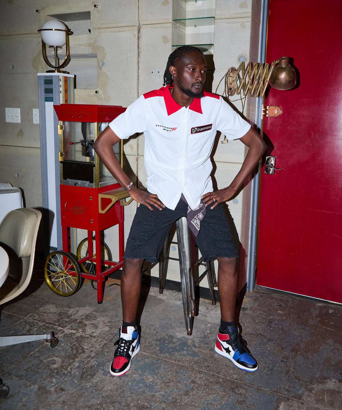 Reason Clothing Featured Destroyed Denim Shorts