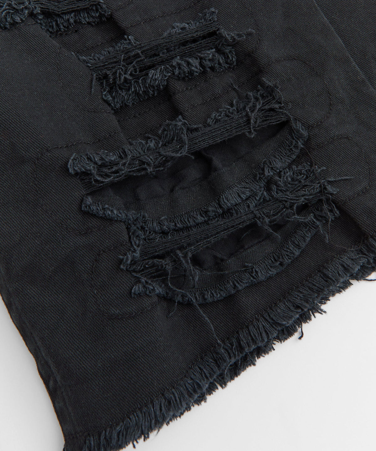 Reason Clothing Featured Destroyed Denim Shorts