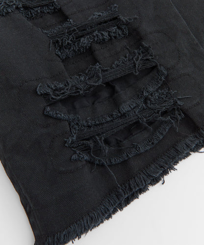 Reason Clothing Featured Destroyed Denim Shorts