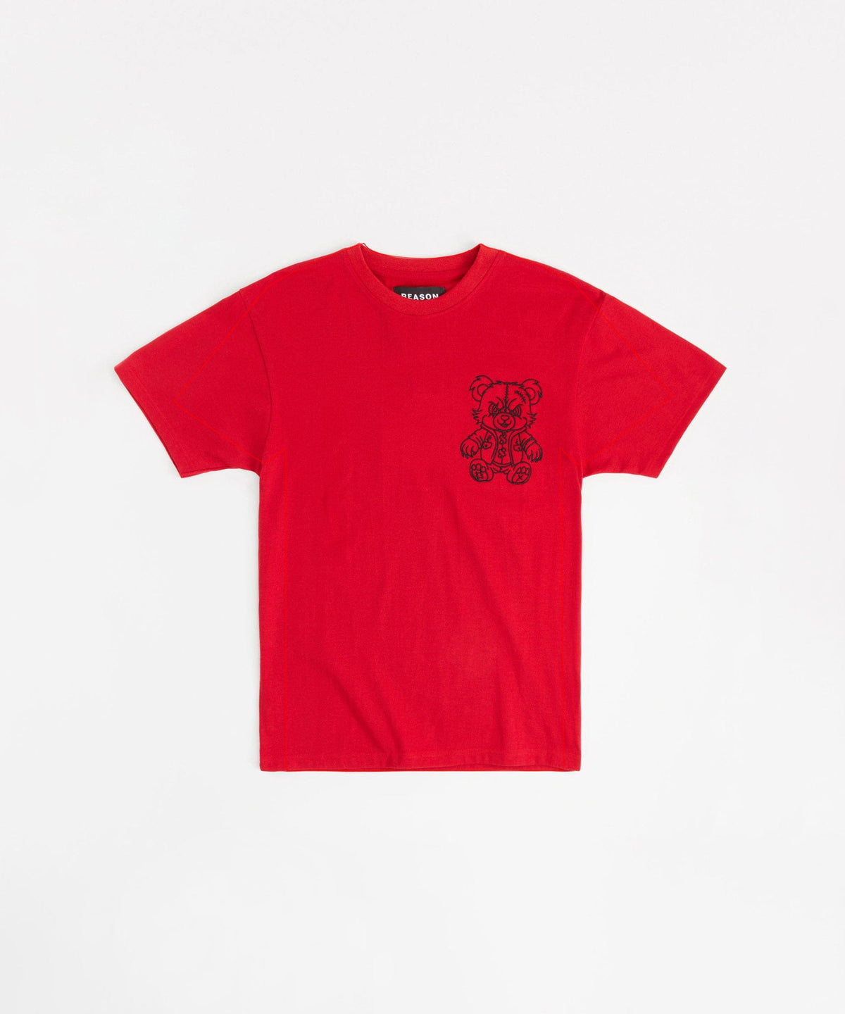 Reason Clothing Top Pick Teddy Embroidered Tee - Red